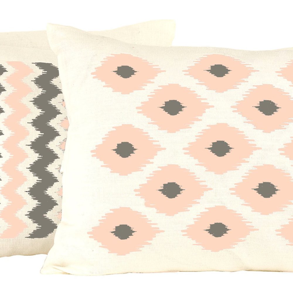 Designer Sunbrella Ikat Lumbar Pillows